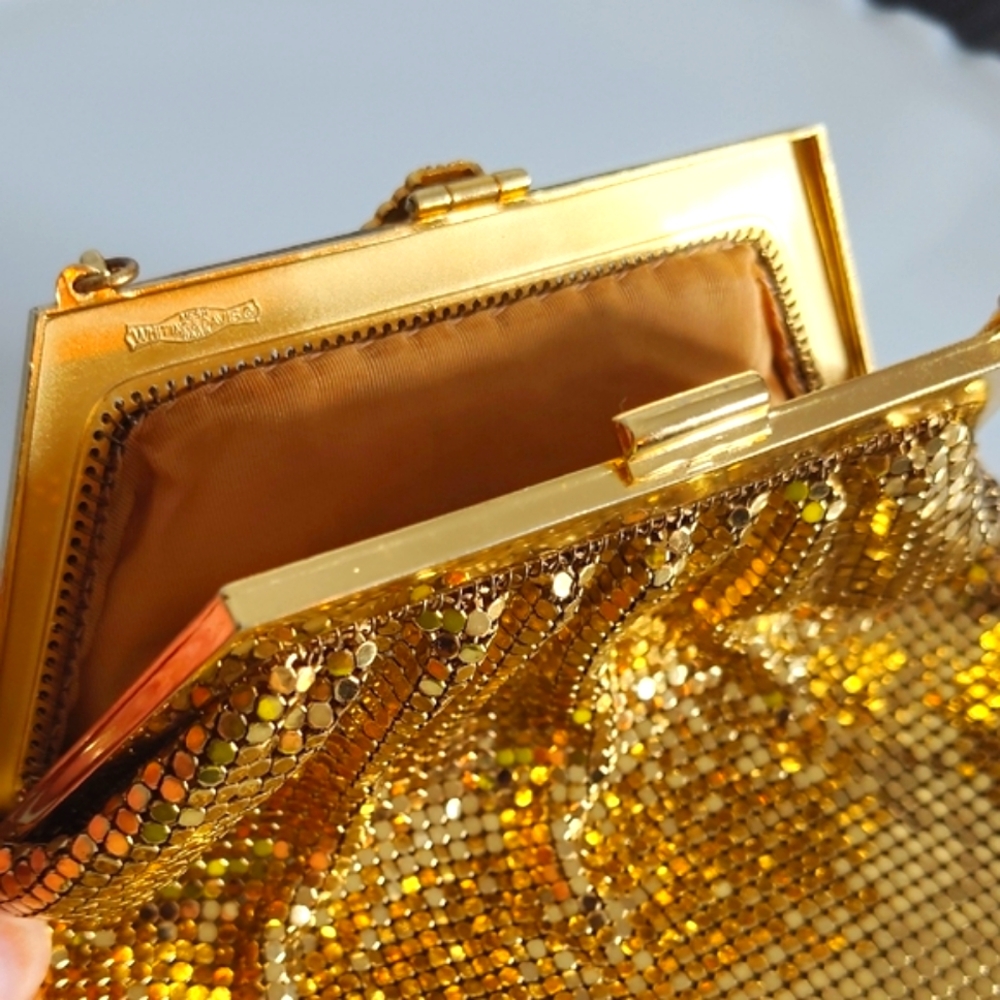 Whiting & Davis Gold Mesh Bag - Picture 4 of 10